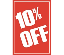Showcard 10 Percent Off - SN101 & 2